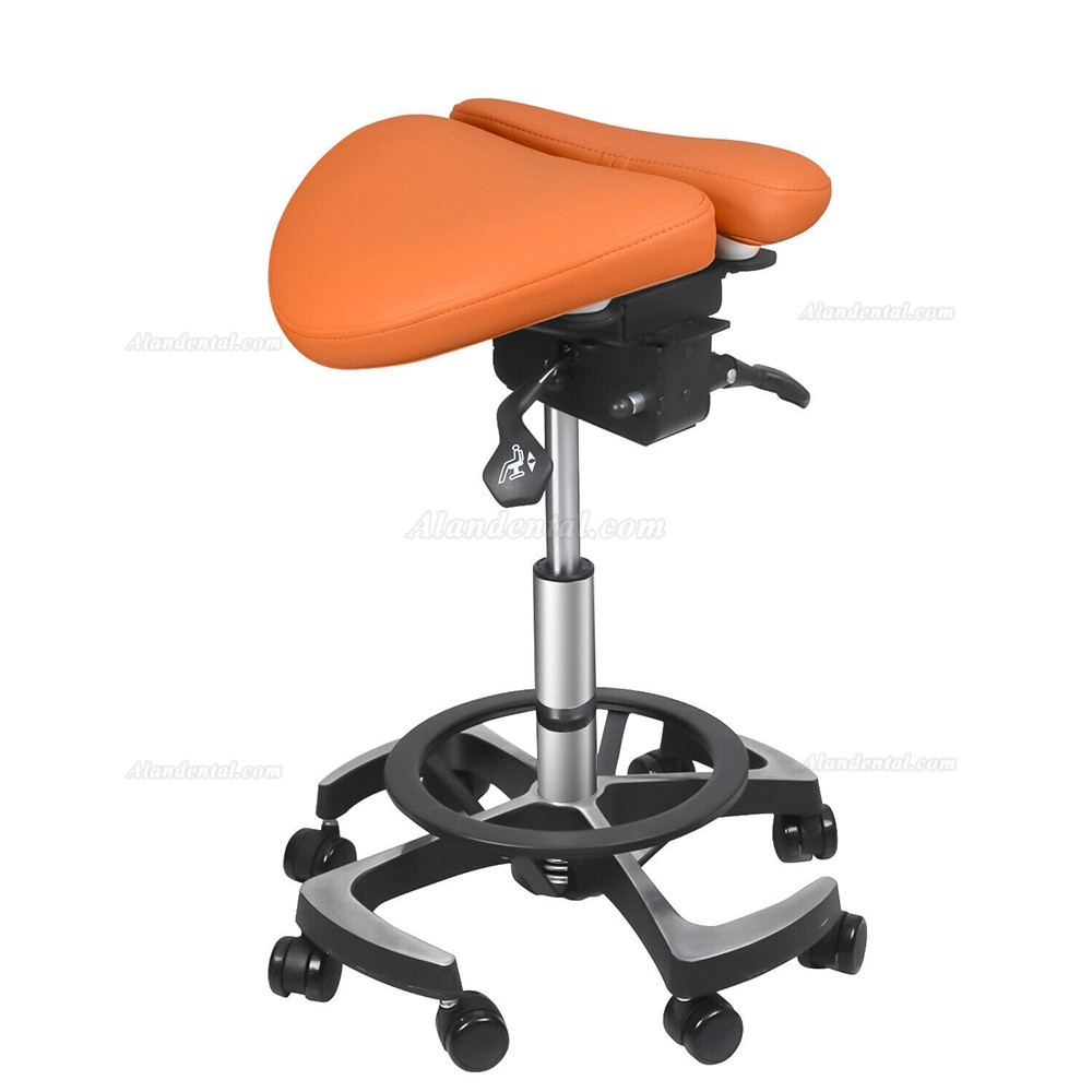 TYTC 096-2 Dental Hygiene Saddle Stool Ergonomic Double Flap Saddle Chair with Foot Control (9 Colors)